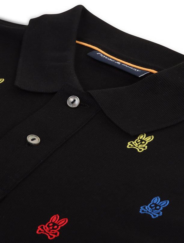 Psycho Bunny Bonham Pique Polo - Black - Denim Exchange 