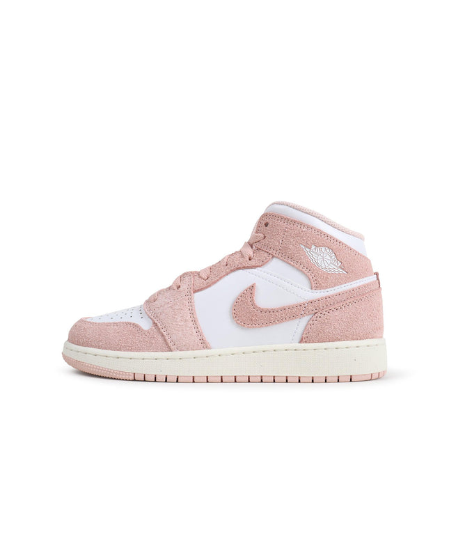Air Jordan Big Kids 1 Mid Se - Legend Pink - Denim Exchange 