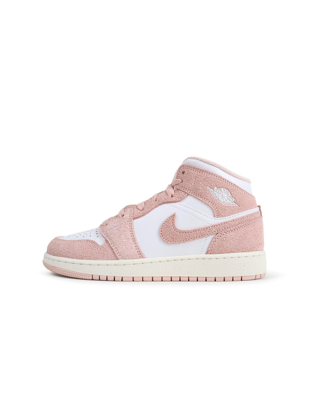 Air Jordan Big Kids 1 Mid Se - Legend Pink - Denim Exchange 