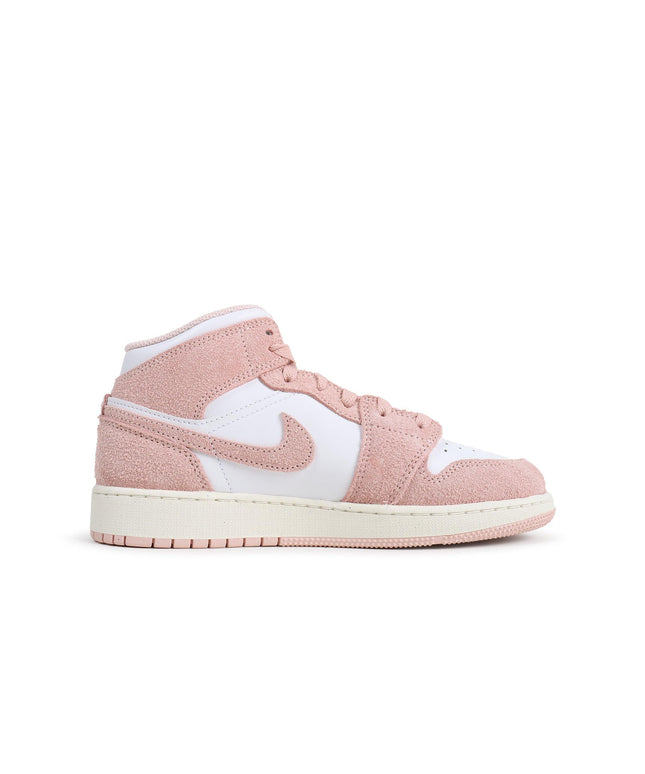 Air Jordan Big Kids 1 Mid Se - Legend Pink - Denim Exchange 