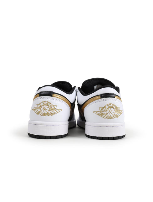 Air Jordan Mens 1 Low - White/Metallic Gold-Black - Denim Exchange 