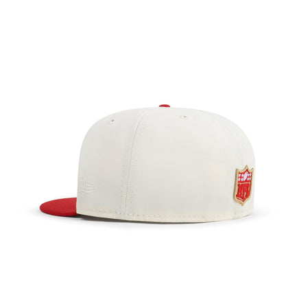 New Era 5950 San Francisco 49ers XXIII Super Bowl Patch Hat - Chrome/Red - Denim Exchange 