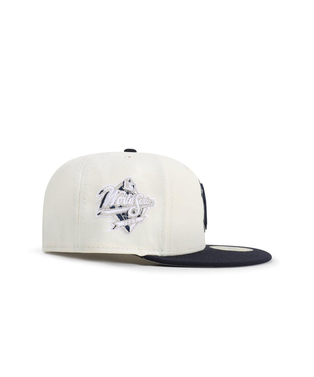 New Era 5950 New York Yankees World Series Patch Hat - Chrome/Navy - Denim Exchange