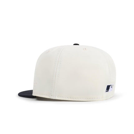 New Era 5950 New York Yankees World Series Patch Hat - Chrome/Navy - Denim Exchange 