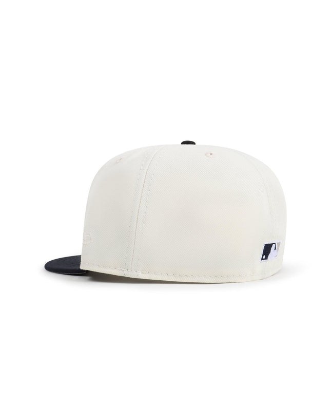 New Era 5950 New York Yankees World Series Patch Hat - Chrome/Navy - Denim Exchange