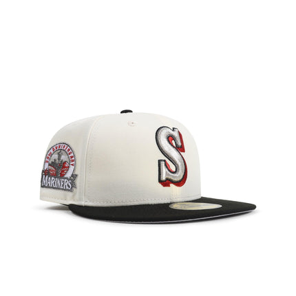 New Era 5950 Seattle Mariners 30th Anniversary Patch Hat - Chrome/Red - Denim Exchange 