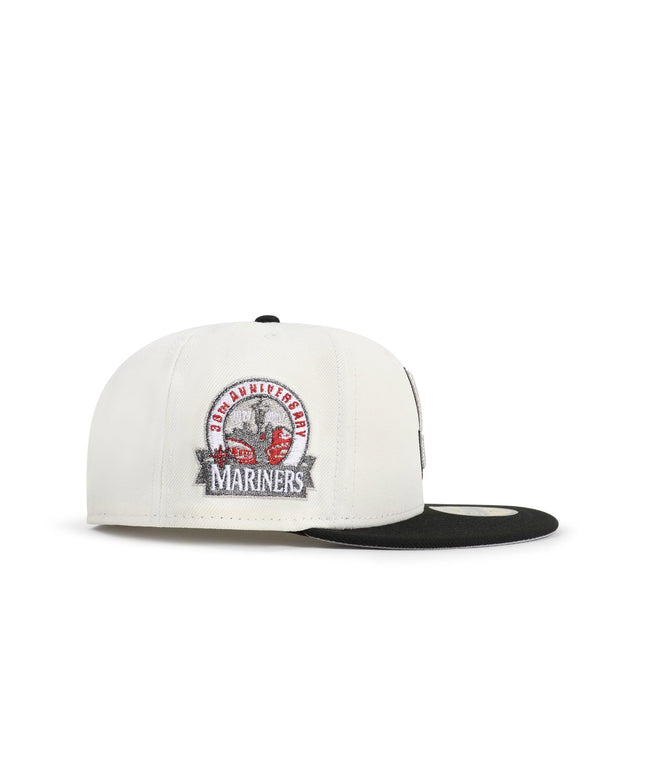 New Era 5950 Seattle Mariners 30th Anniversary Patch Hat - Chrome/Red - Denim Exchange