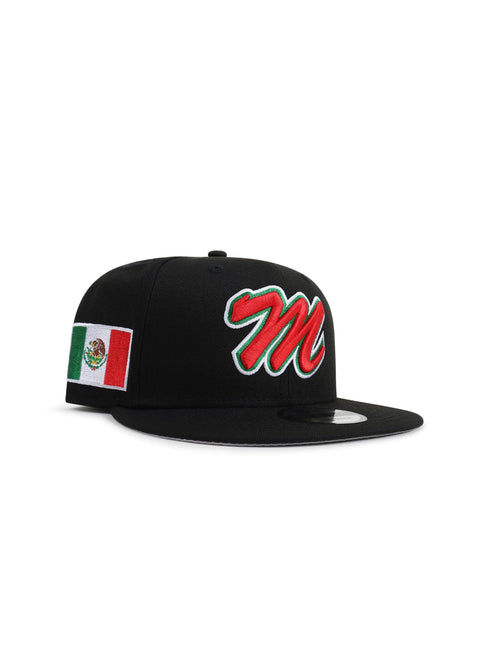 New Era 950 Mexico Cursive Snapback - Black/Red - Denim Exchange 