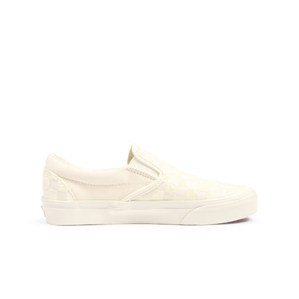 Vans Big Kids Classic Slip-On Beaded - White Checkerboard