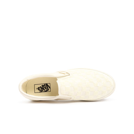 Vans Big Kids Classic Slip-On Beaded - White Checkerboard