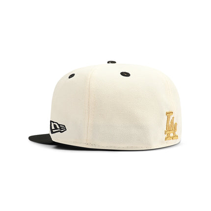 New Era 5950 LA Dodgers World Series Champs Hat - Chrome/Black