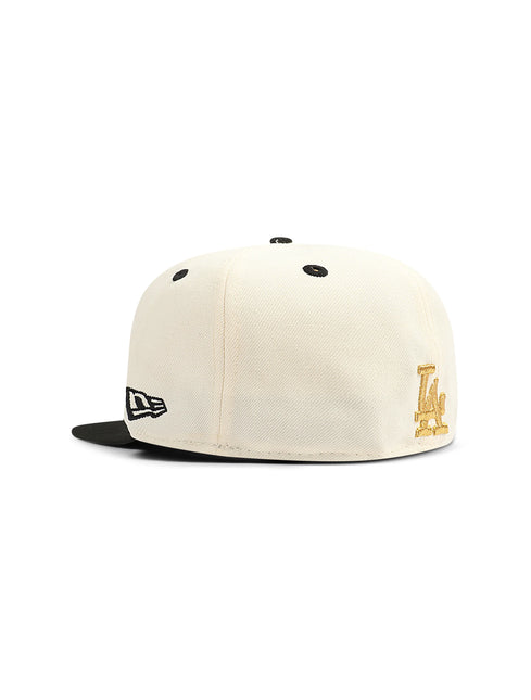 New Era 5950 LA Dodgers World Series Champs Hat - Chrome/Black