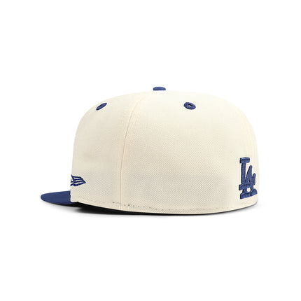 New Era 5950 LA Dodgers World Series Champs Hat - Chrome/Dark Royal
