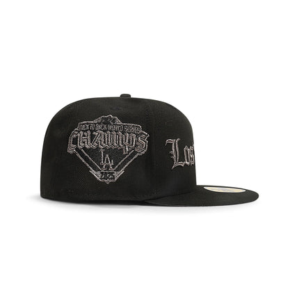 New Era 5950 LA Dodgers World Series Champs Hat - Black