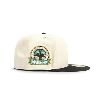 New Era 5950 Seattle Mariners 30th Anniversary Hat - Chrome/Black