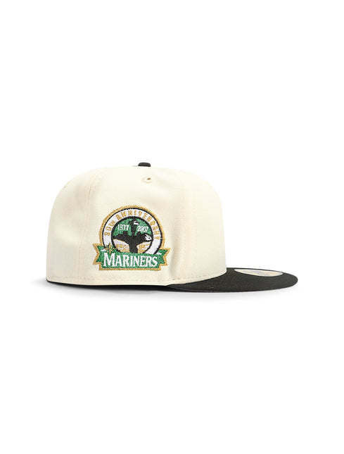 New Era 5950 Seattle Mariners 30th Anniversary Hat - Chrome/Black