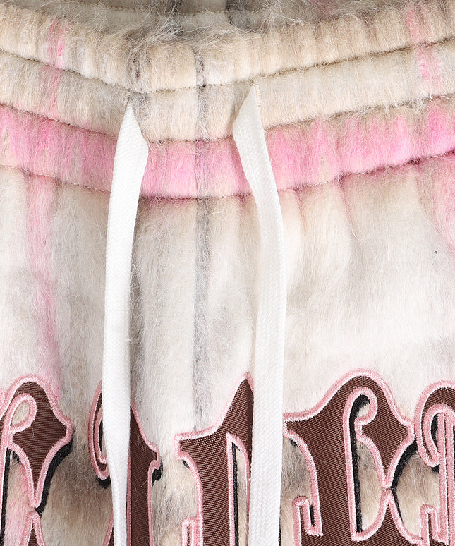 Sugarhill Tudor Mohair Shorts - Pink Plaid