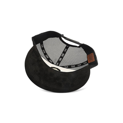 Drunk & Rich Suede Trucker Hat - Black