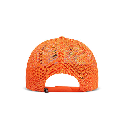 Drunk & Rich Suede Trucker Hat - Camo/Orange