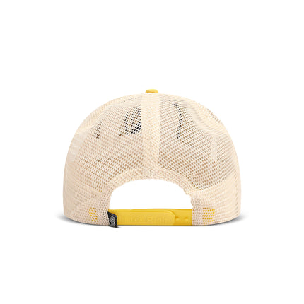 Drunk & Rich Suede Trucker Hat - Cream/Yellow