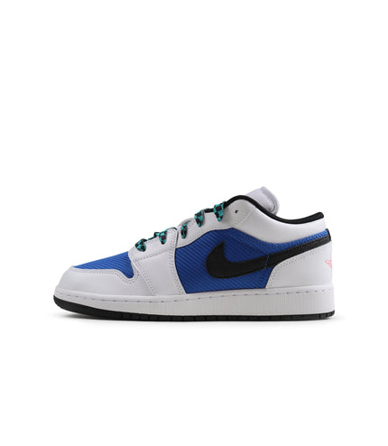 Air Jordan Big Kids 1 Low Se - White/Black-Hyper Royal