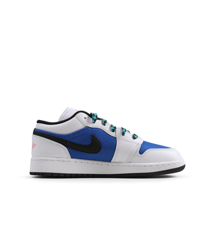 Air Jordan Big Kids 1 Low Se - White/Black-Hyper Royal