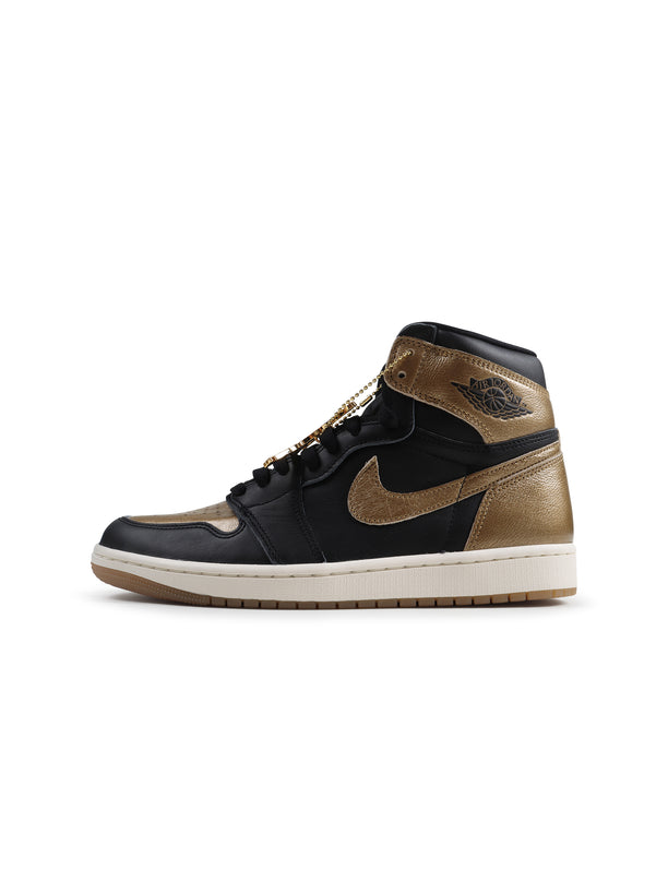 Air Jordan Big Kids 1 High OG - Black/Metallic Gold