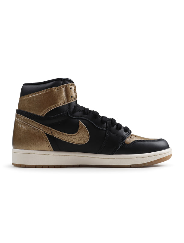 Air Jordan Mens 1 Retro High OG - Black/Metallic Gold