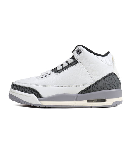 Air Jordan Mens 3 Retro - White/Cement Grey