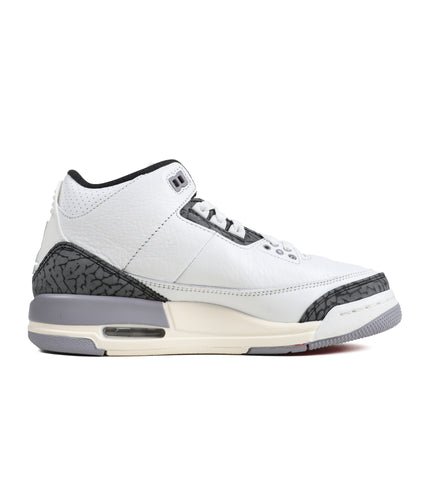 Air Jordan Mens 3 Retro - White/Cement Grey