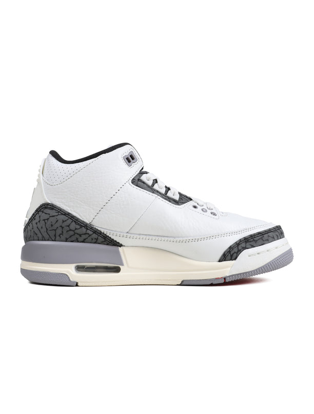 Air Jordan Mens 3 Retro - White/Cement Grey