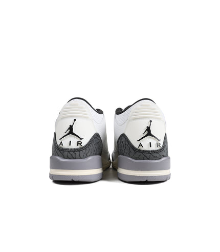 Air Jordan Mens 3 Retro - White/Cement Grey