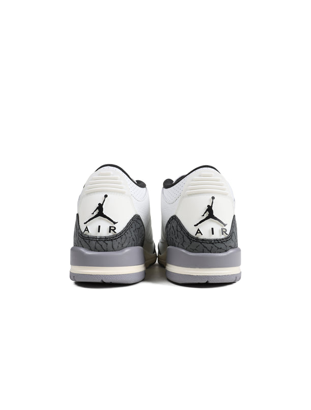 Air Jordan Mens 3 Retro - White/Cement Grey