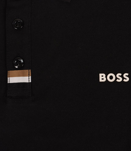 Boss Kids Contrast Polo - Black