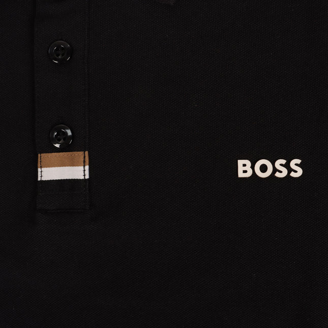 Boss Kids Contrast Polo - Black