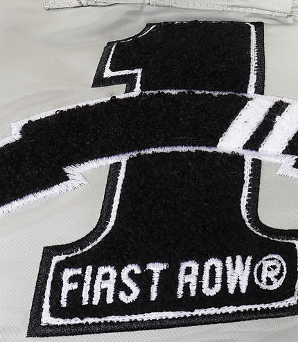 First Row Nylon MA1 w/ Patch & Embroidery Jacket - Light Grey