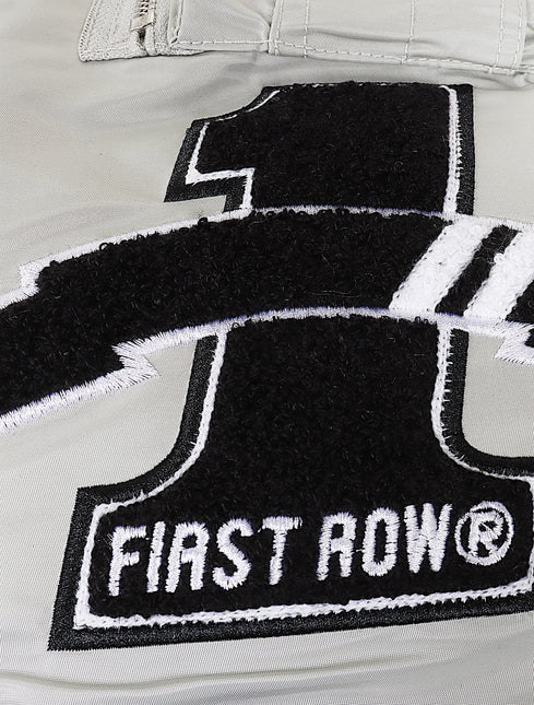 First Row Nylon MA1 w/ Patch & Embroidery Jacket - Light Grey