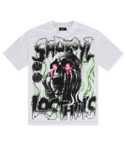 Lost Hills x Sad Boyz Skull Tee - White