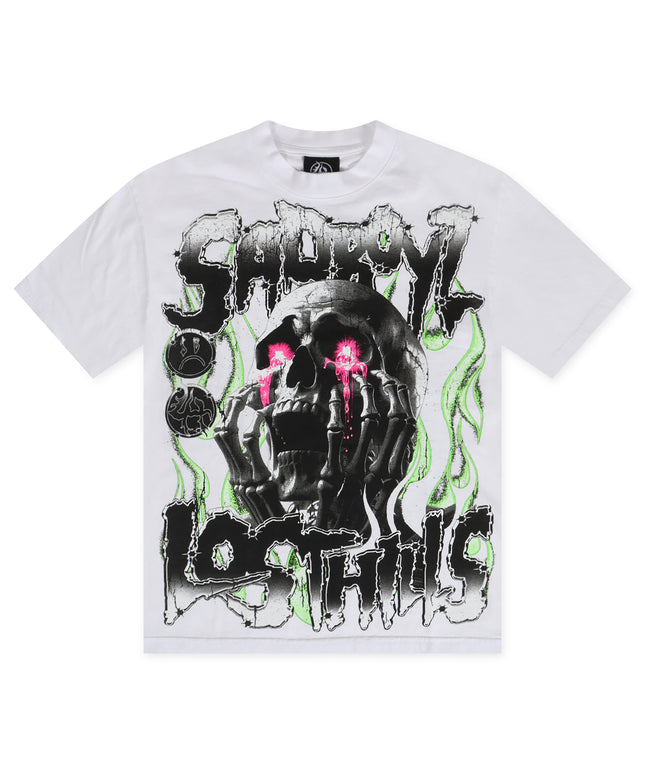 Lost Hills x Sad Boyz Skull Tee - White