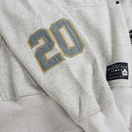 Smugglers Moon Woven Hoodie - Heather Grey
