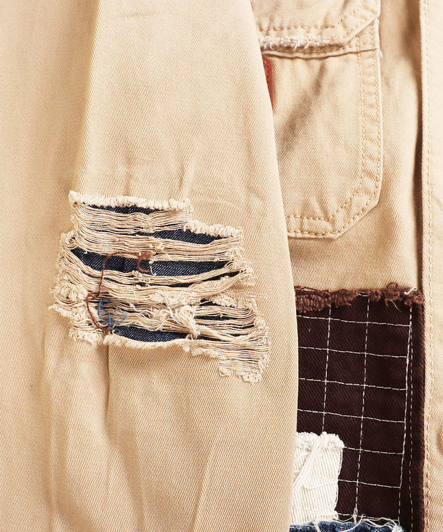 Smugglers Moon Woven Top – Khaki Plaid