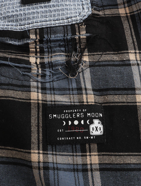 Smugglers Moon Button Up Woven Top - Blue Plaid