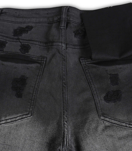 Valabasas Briggs Flared Stacked Jean - Black/Grey