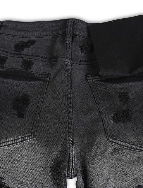 Valabasas Briggs Flared Stacked Jean - Black/Grey