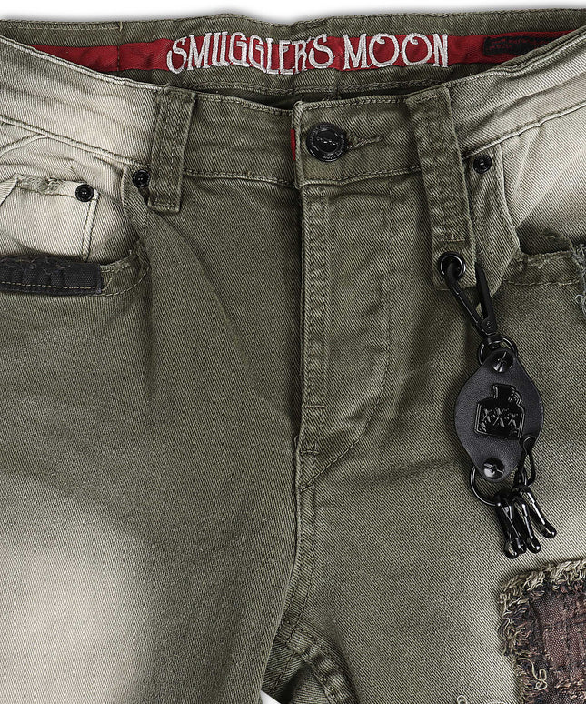 Smugglers Moon Slim Fit Denim Jeans - Olive