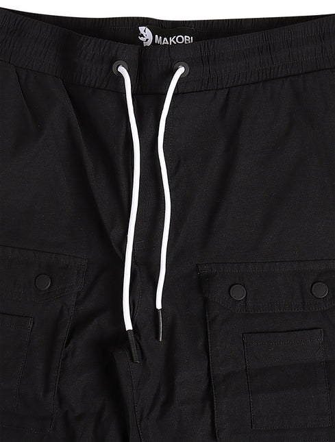 Makobi Colton Nylon Cargo Pants - Black