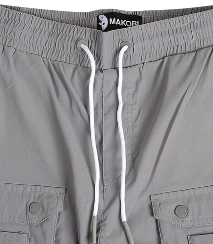 Makobi Colton Nylon Cargo Pants - Dark Gray