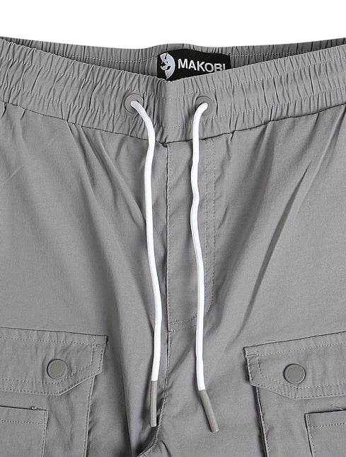 Makobi Colton Nylon Cargo Pants - Dark Gray