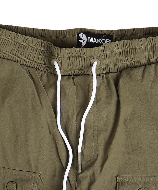 Makobi Colton Nylon Cargo Pants - Olive