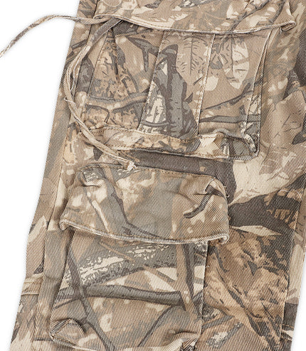 Smoke Rise Multi Cargo Pocket Slim Fit Jean - Hunting Camo